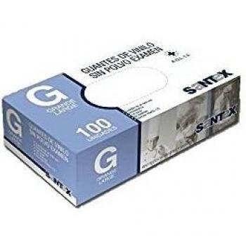 Gants de laboratoire en vinyle transparent, grande taille, 100 unités