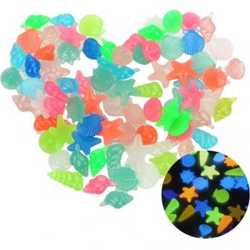 HOOMIN 100 Piece/Pack Animal Shape Glow in the Dark Stones