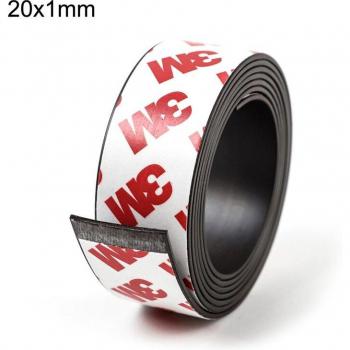 Soft Magnet Strip with Adhesive 20mm x 1mm