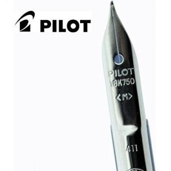Bloc Plume Moyen Pilot Rhodium Gold 18 carats