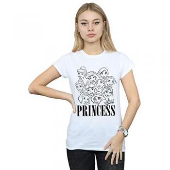 Disney Damen Prinzessin Baumwolle T-Shirt XL weiß