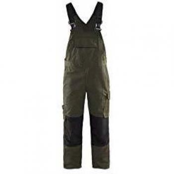 Giacca Lavoro Bretelle Elastica 2695 Verde Kaki Nero 58c