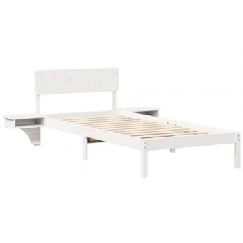 White Pine Bedroom Set – VidaXL Bed Frame & Tables