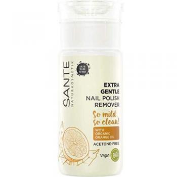 SANTE Naturkosmetik Orange So Mild, So Clean! Nail Polish Remover with Organic Orange Oil & Alcohol, Vegan, 100 ml