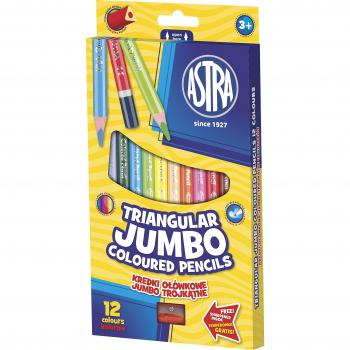 ASTRA Large Triangular Coloring Pencils 12 Colors