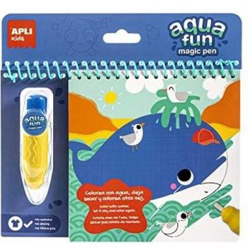 APLI BLOC COLOREAR PINCEL AGUA MARINO 6 HOJAS PINTA Y COLOREA 20x21x2 Cms