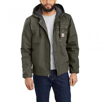 Giacca Carhartt Bartlett Uomo Verde Foderato in Sherpa S