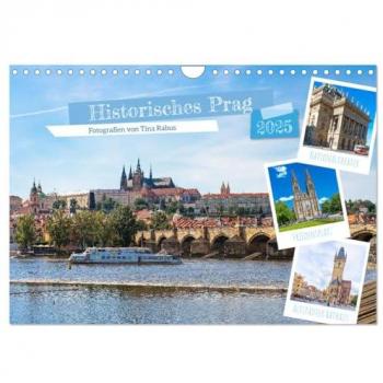 Historisches Prag (Wandkalender 2025 DIN A4 quer) CALVENDO Monatskalender