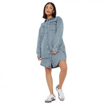 Petite Denim Shirt Mini Dress