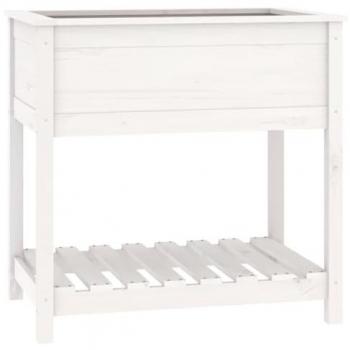 Arriate elevado de plantas y flores con estante 82,5 x 54 x 81 cm