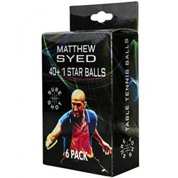Sure Shot Matthew Syed 40+ 1 Star Table Tennis Balls
