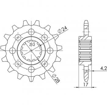 Sprocket Pignone P520 Z14 – 20511