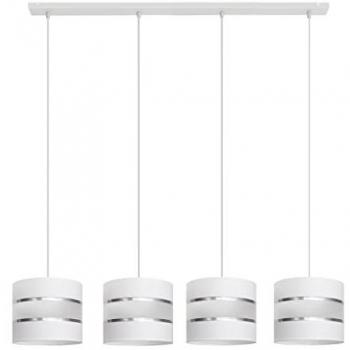 Helam Lighting Plafoniera Bar Dritta 100cm Bianca e Argento