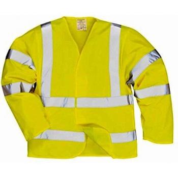 Biz Flame Class 3 Hi Vis Anti Static Flame Resistant Jacket Yellow L / XL