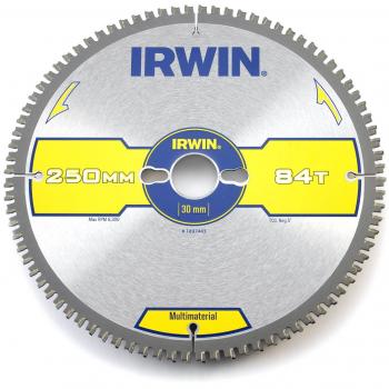 Irwin Multi Material Circular Saw Blade 250mm 84T 30mm