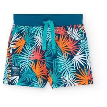 Boboli Bermudas Juveniles de Algodón, Estilo Senderismo Tropical
