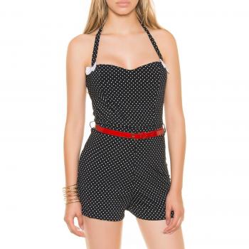 Gürtel‑Stil Neck‑Playset im Punktmuster, S‑Größe