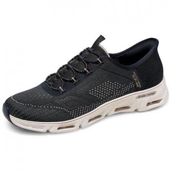 Skechers 36372 – GLIDE‑STEP GRATIFY‑PACE Damen-Slip-On Sneaker in Gold/Schwarz (Textil)