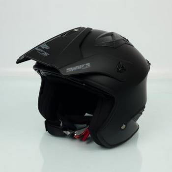 Casque Swaps Trooper S769 Mat Noir Moto Trial XL 60 cm