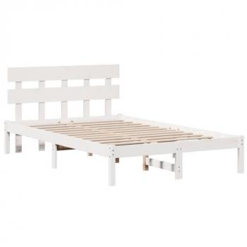 Estructura de cama blanca 120×200 cm – Madera maciza de pino Vidaxl