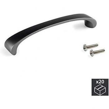 Tirador para Baño Emuca, CC 160mm, Color Titanio, 20 Piezas