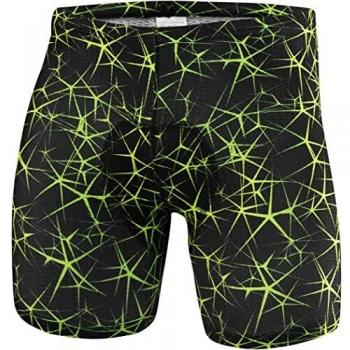 Black & Neon Yellow Blog‑Style Bib Shorts for Men