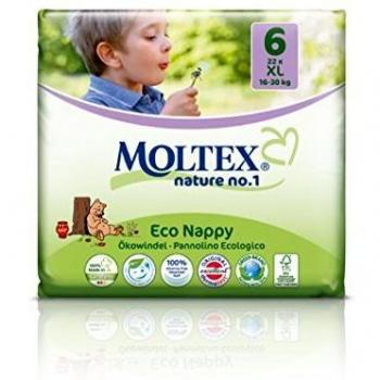 MOLTEX Nature No1 Pannolini ecologici orso baby nappies (XL misura 6 (16-30 kg))