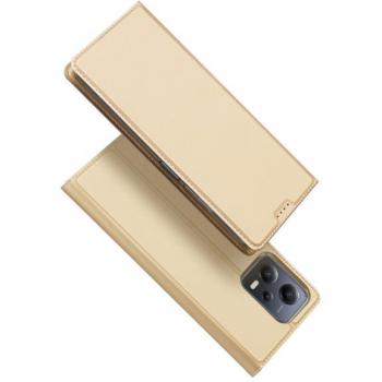 Gold Dux Ducis Skin Pro Flip Case – Dual‑Device (Redmi Note 12 5G / Poco X5 5G)