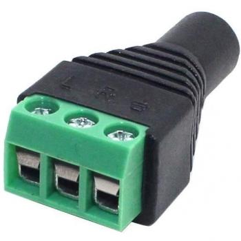 3.5mm 1/8 Inch Stereo Plug to AV Terminal Block Connector