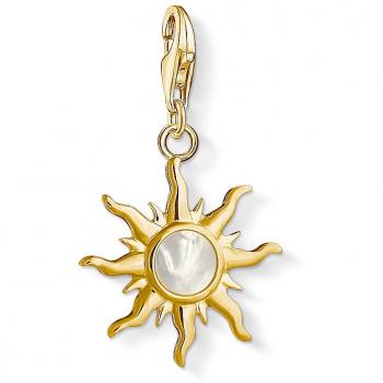 Thomas Sabo 18k Gold-Plated Silver Sun Charm with Mother of Pearl