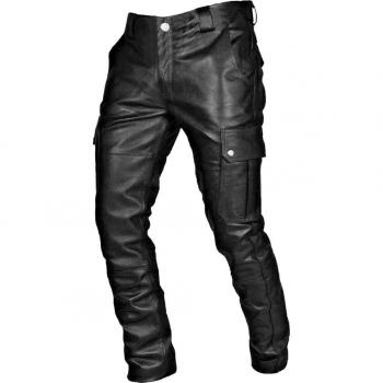 Men's Punk Style PU Leather Pants