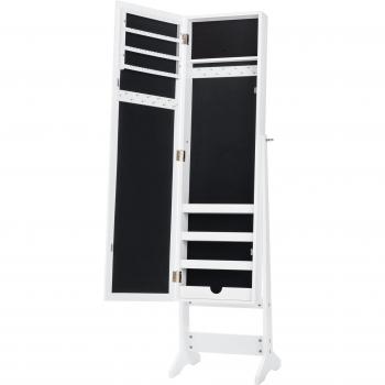 Armoire à bijoux sur pied avec miroir ajustable