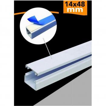 Profili Canalina Passacavi 10 Pz Biadesivi PVC Bianco 2 Mt 14x48mm