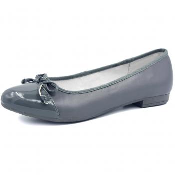 Knixmax Grau Leder-Ballerina für Frauen – Komfort & Luftdurchlässigkeit, EU 37