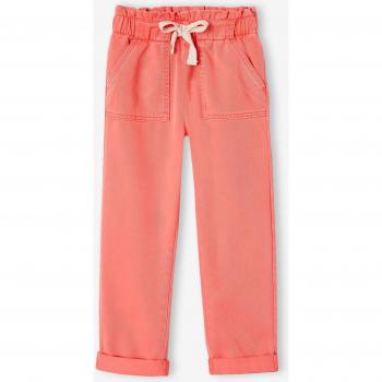 Pantalon fille corail style paperbag VERTBAUDET