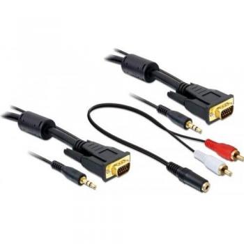 DeLOCK 84452 video cable adapter 2 m VGA (D-Sub) + 3.5mm Black