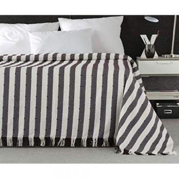 Plaid Multiusos Estoralis Toscana, 180x260 cm, Tejido Jacquard, Marrón