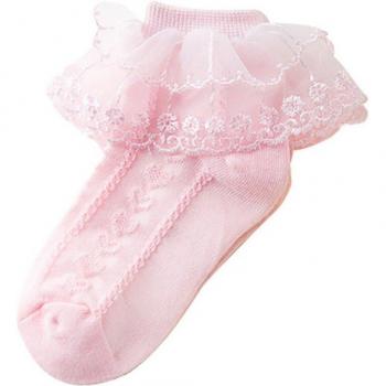 Chaussettes à cheville pour filles 1-12 ans avec dentelle