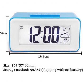 Reloj Digital para Dormitorio: 12/24 Horas, 8 Alarmas, Control de Volumen