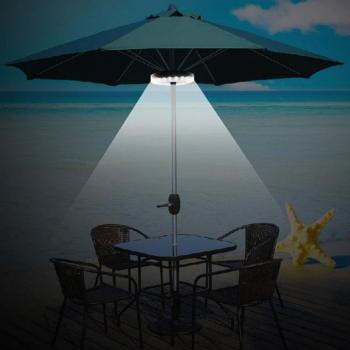 Silver Garden Umbrella Lamp