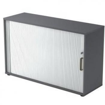 Mcbuero.de Rolladenschrank 2 OH BxTxH 120x40x74,8cm Griff SG Graphit/S