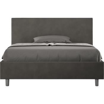 Adelyne Lit double 160x200, tissu gris foncé