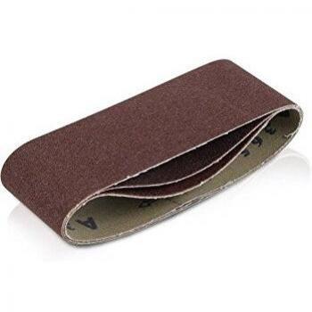 Juego de 3 cintas abrasivas 75x457 mm grano 120