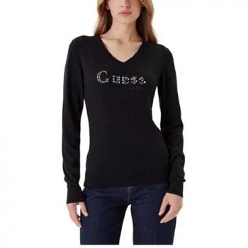Fall/Winter Black V‑Neck Knitwear L – Guess Female Line