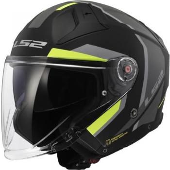 Jethelm LS2 OF603 Infinity II Focus Mattschwarz-HiVis Gelb S