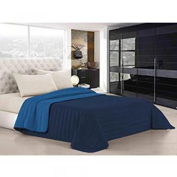 Chambre d’Été Microfibre Bleu Foncé 1,5 Personnes