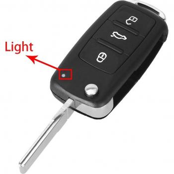 KEYYOU 3 Button Flip Key Case for VW Volkswagen Tiguan Golf Sagitar Polo MK6 Caddy Passat B6