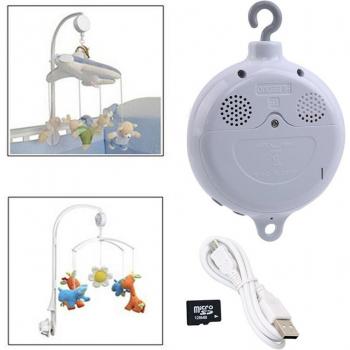 Lullaby Crib Bell Toy with Battery Movement and Music Storage