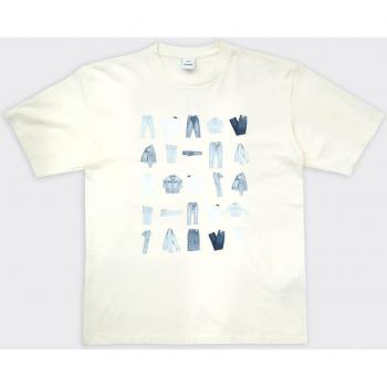 T-Shirt Uomo Beige con Stampa LA