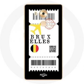 Brussels Belgium Flight Ticket Design Case for Huawei Mate 8